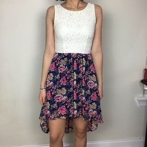 B Darlin Floral High Low Dress